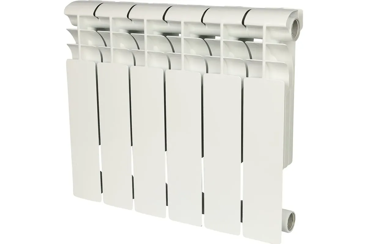 Радиатор алюминиевый секционный 350/80/6 боковое подключение Rommer RG008P1IPH30BC