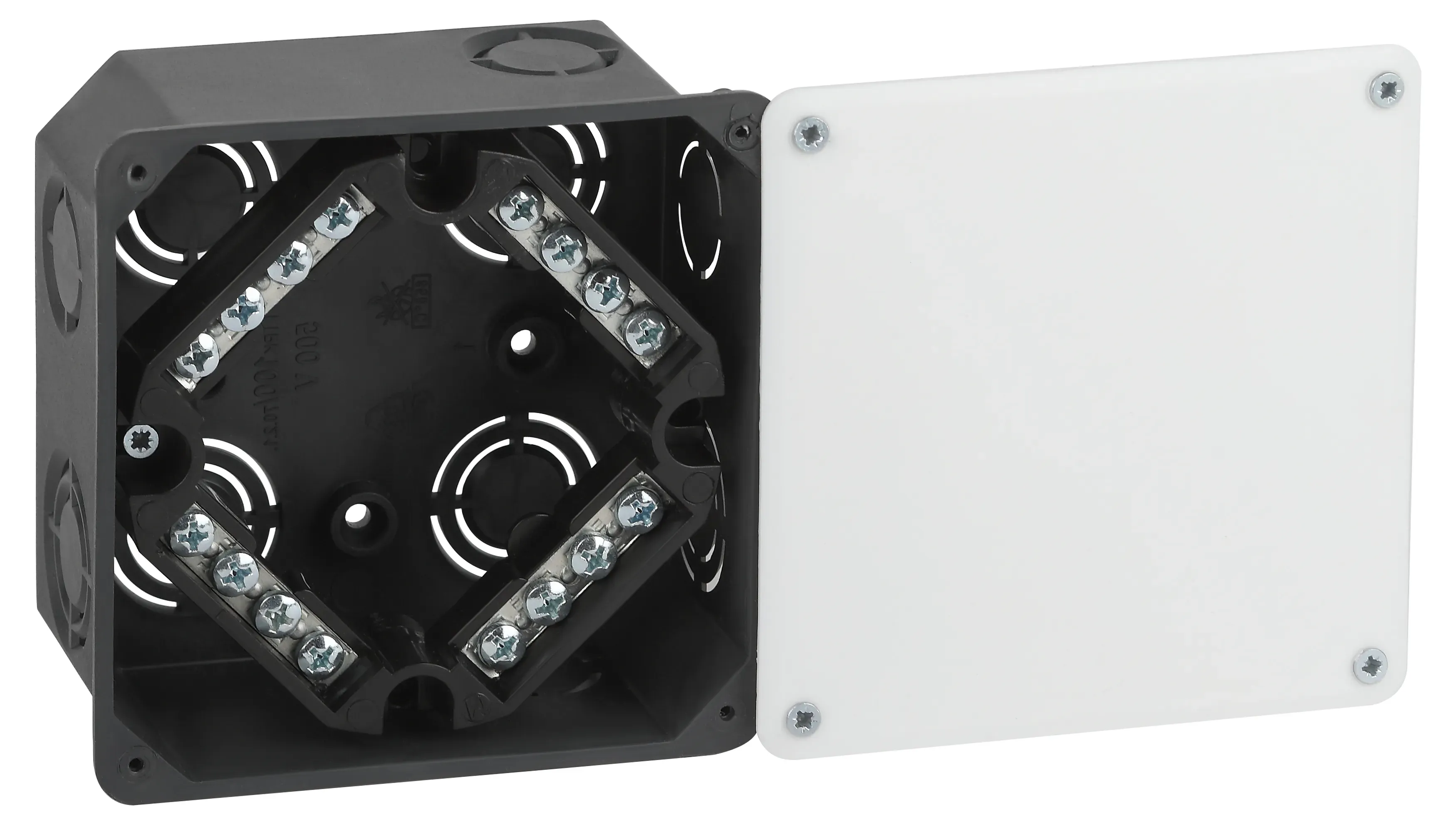 Коробка распаячнаяKRT-k-107-107-50 для твердых стен, клеммник, крышка IP42 ЭРА Б0057233