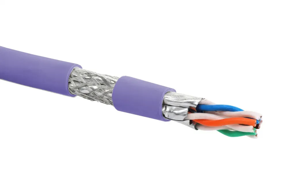 Витая пара S/FTP кат 7a 4 пары нг(А)-LSLTx IN фиолетовый катушка 500м