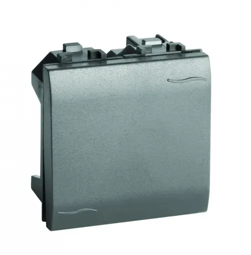 Переключатель 2 модуля черный DKC 77012N