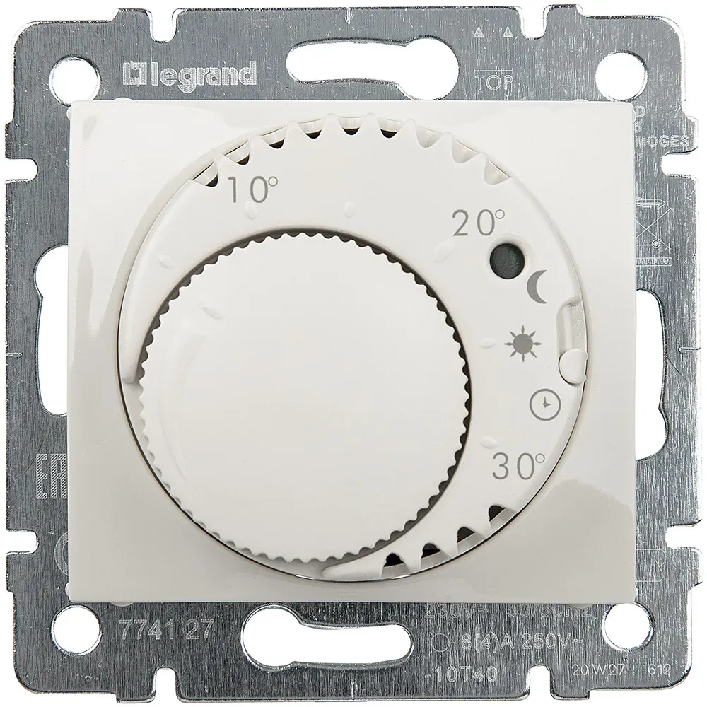 VALENA Термостат комфорт с выключателем слоновая кость LEGRAND 774127