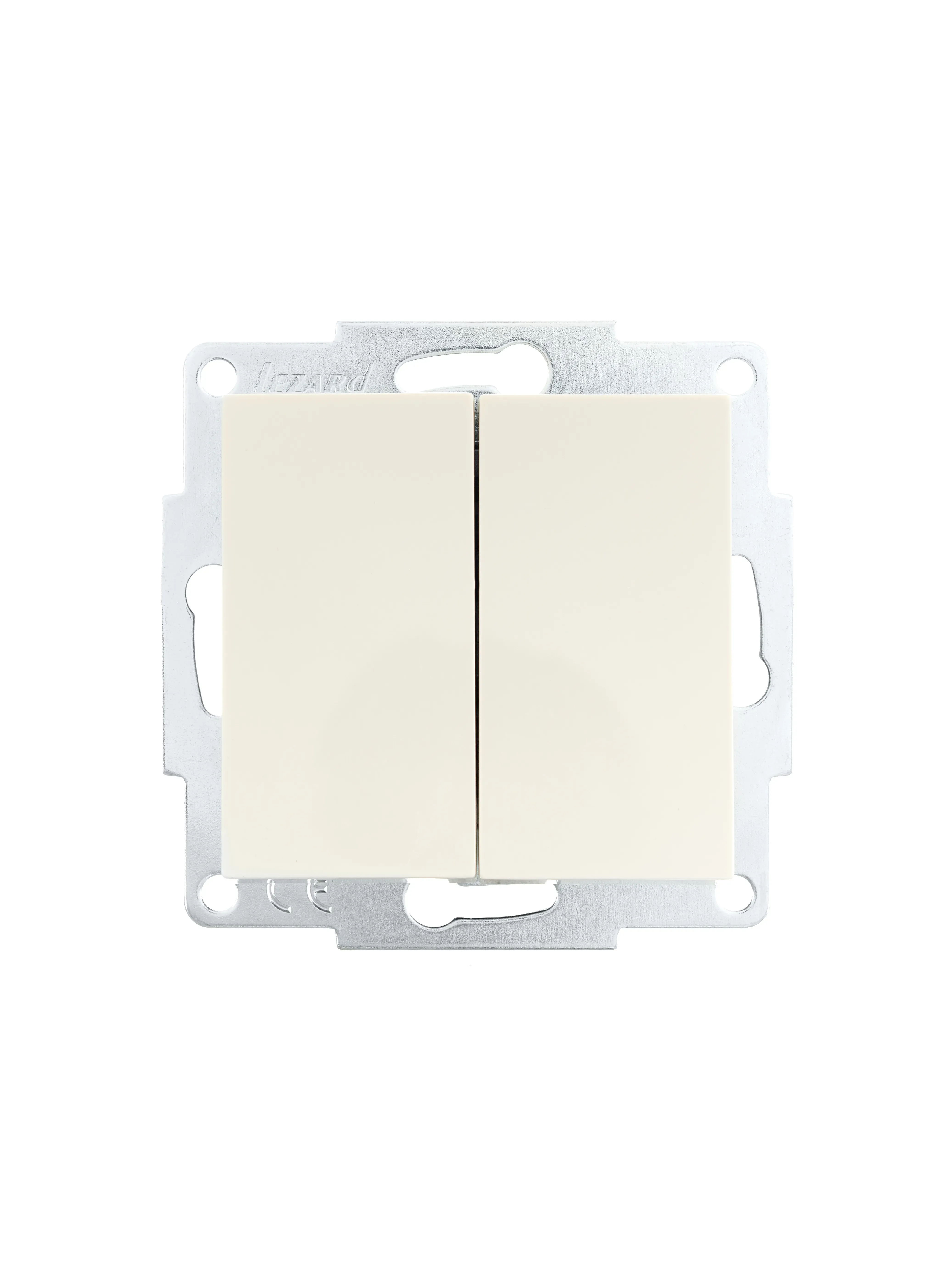 Vesna Выключатель 2-ой цв. крем Lezard 742-0388-101