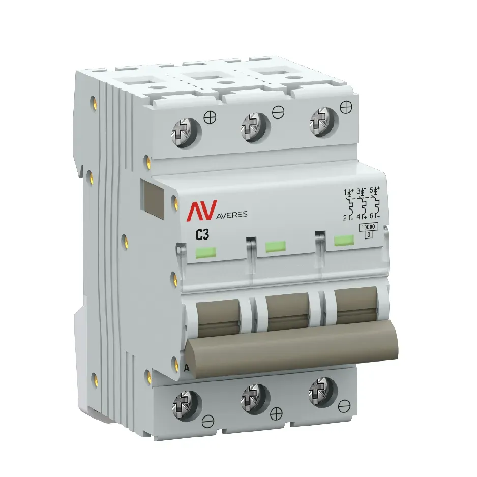 Выключатель автоматический av-10 dc 3p 3a (c) 10ka ekf averes EKF MCB10-DC-3-03C-AV