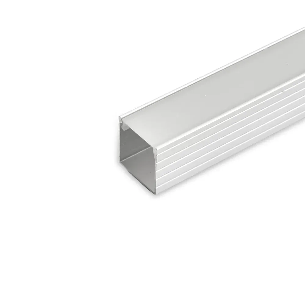 Профиль накладной алюминиевый 1м матовый экран 2 заглушки 2 крепежа для светодиодных лент FERON 55247