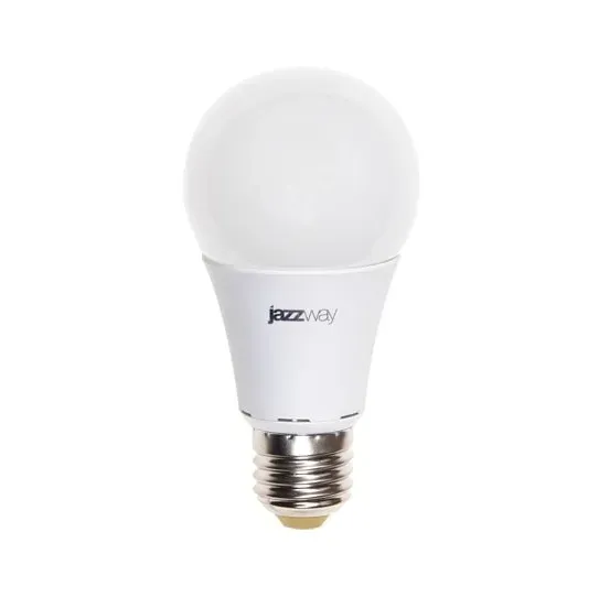 Лампа светодиодная led 7вт e27 580лм 220v/50hz теплый матовая груша eco JAZZWAY 1033178
