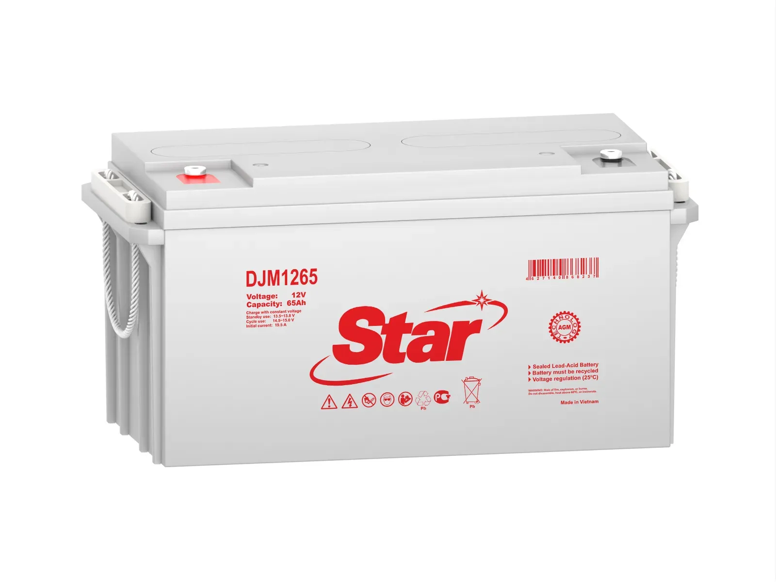 Аккумуляторная батарея DJM 12В 65Ач STAR STAR DJM1265 STAR