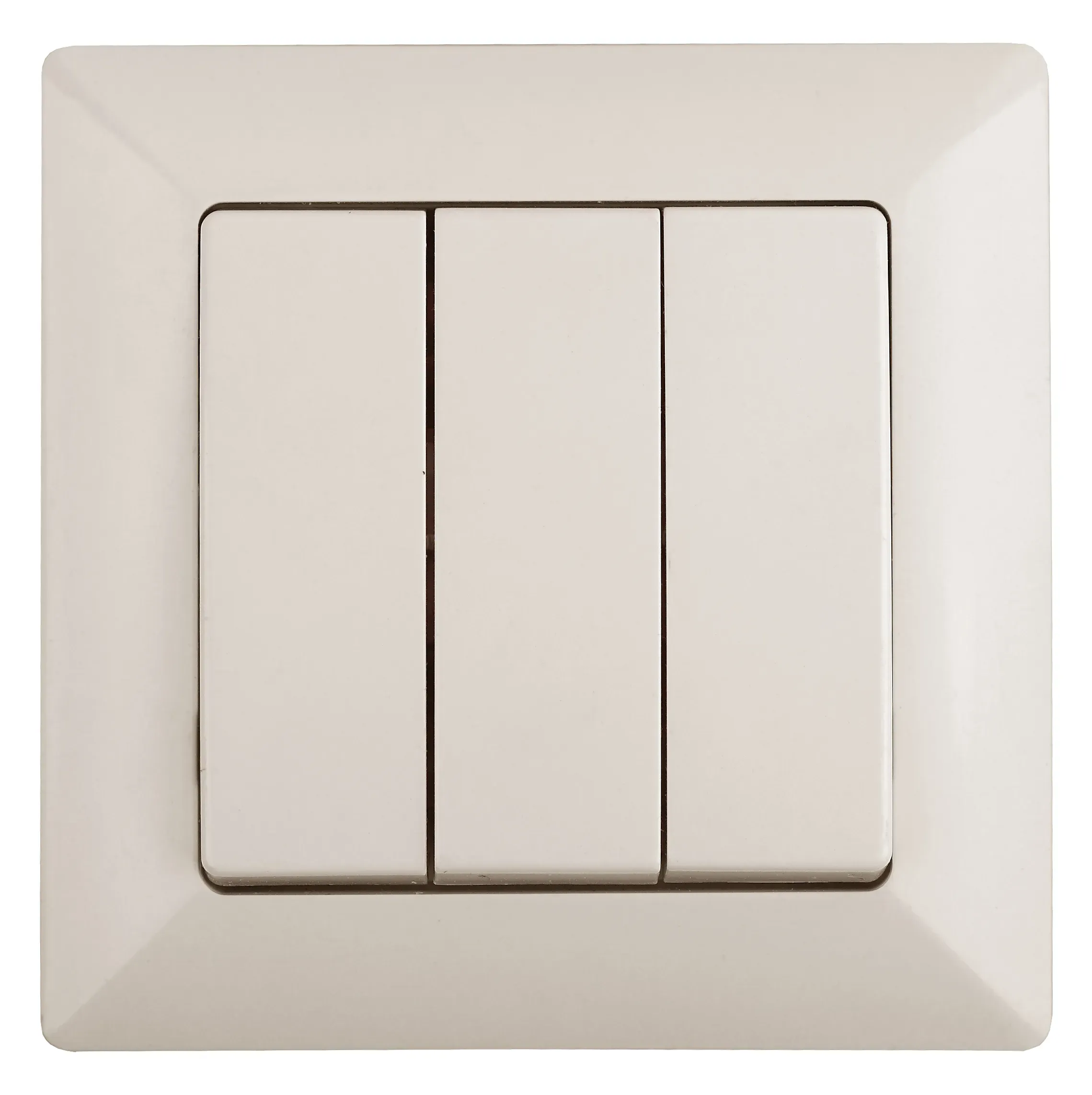 Выключатель Intro Solo 4-106-02 трехклавишный 10А-250В, IP20, СУ, слоновая кость ЭРА Б0053602