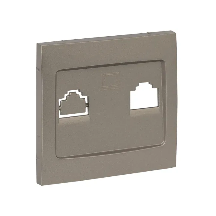 Валенсия лицевая панель розетки RJ-45 1-местная кашемир Ekf esk01-l-035-40