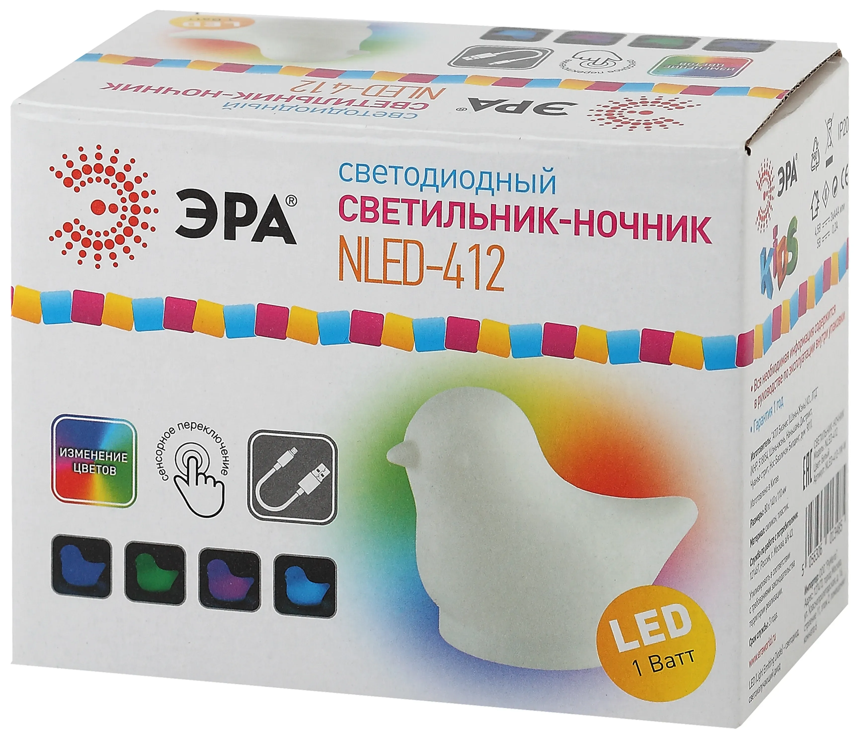 Светильник настольный NLED-412-1W-W белый ЭРА Б0041089