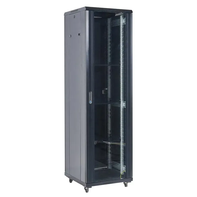 Шкаф напольный 22u 600х600х1164мм стеклянная дверь ral 9005 черный REXANT 04-2266-212