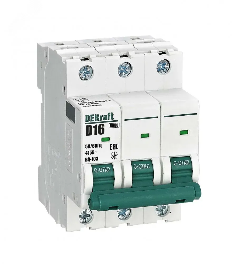 Авт. выкл. ВА103-3P-016A-D SE (Dekraft) 12369DEK