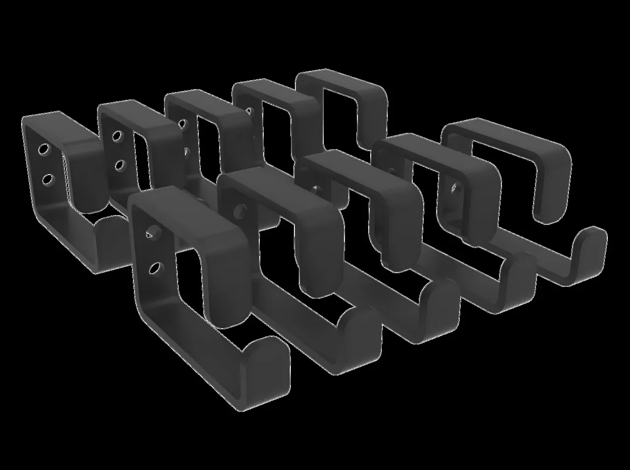 Комплект кабельных органайзеров RS52 RAL9005 УЗОЛА UR0101060300