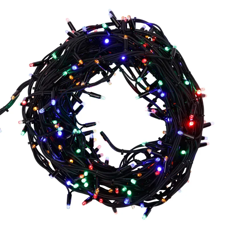 Гирлянда Твинкл Лайт 20 м, черный каучук, 240 диодов, мультиколор Neon-Night 303-329