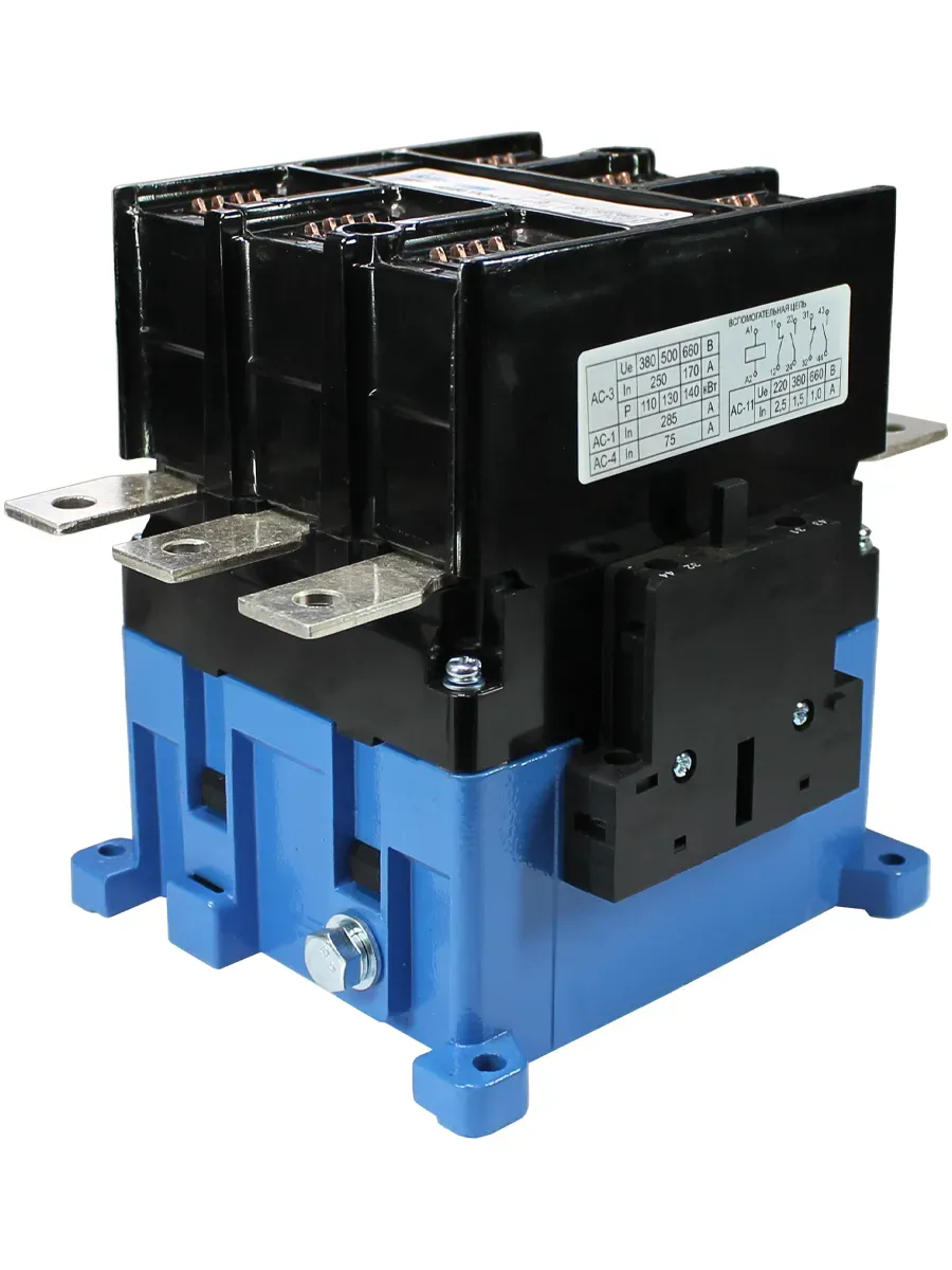 Пускатель электромагнитный 250А УХЛ4 В 380В/50Гц 2з+2р нереверсивный без реле IP20 ПМ12-250150 Электротехник ET518924