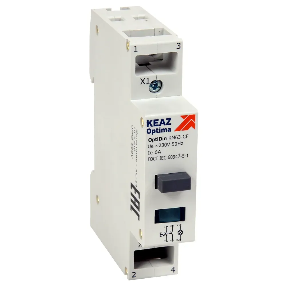 Кнопка управления OptiDin KM63-C-20-УХЛ3 КЭАЗ Optima (от-ка) 138906