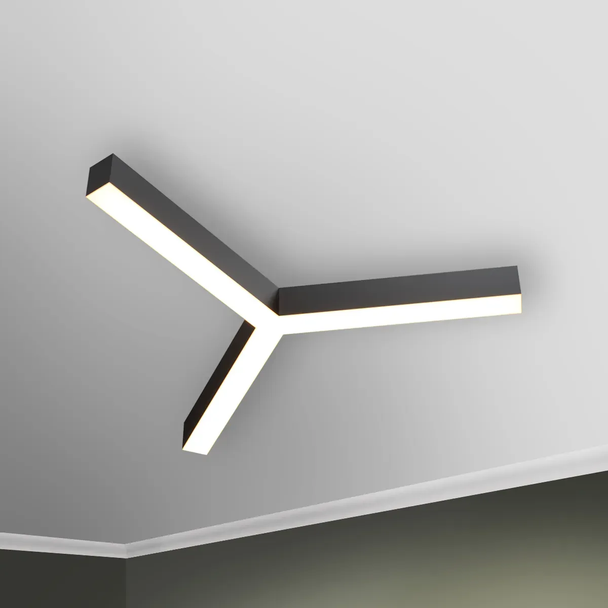 Светильник светодиодный RVE-LBX-TRINITY-800-N (Трехлучевой крест 800х693х100мм 31Вт Накладной 4000К Белый) RVElektro RVE00001536