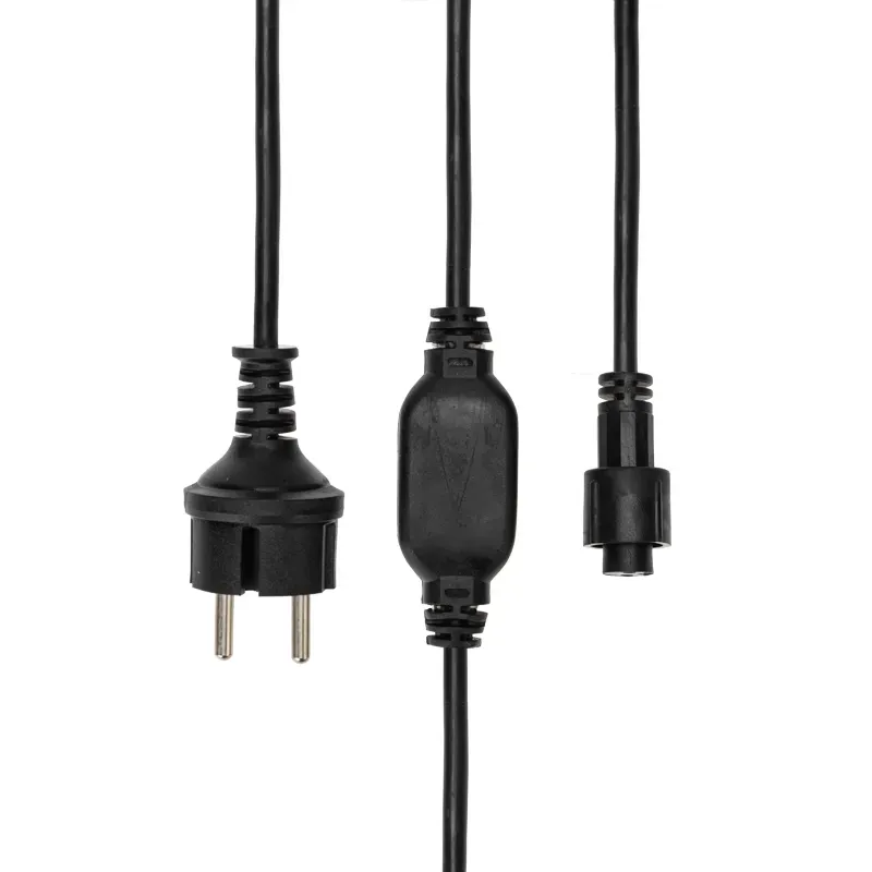 Шнур питания для гирлянды Дюраплей, 4А, подключение до 200 м, черный каучук, 230 В Neon-Night 315-000