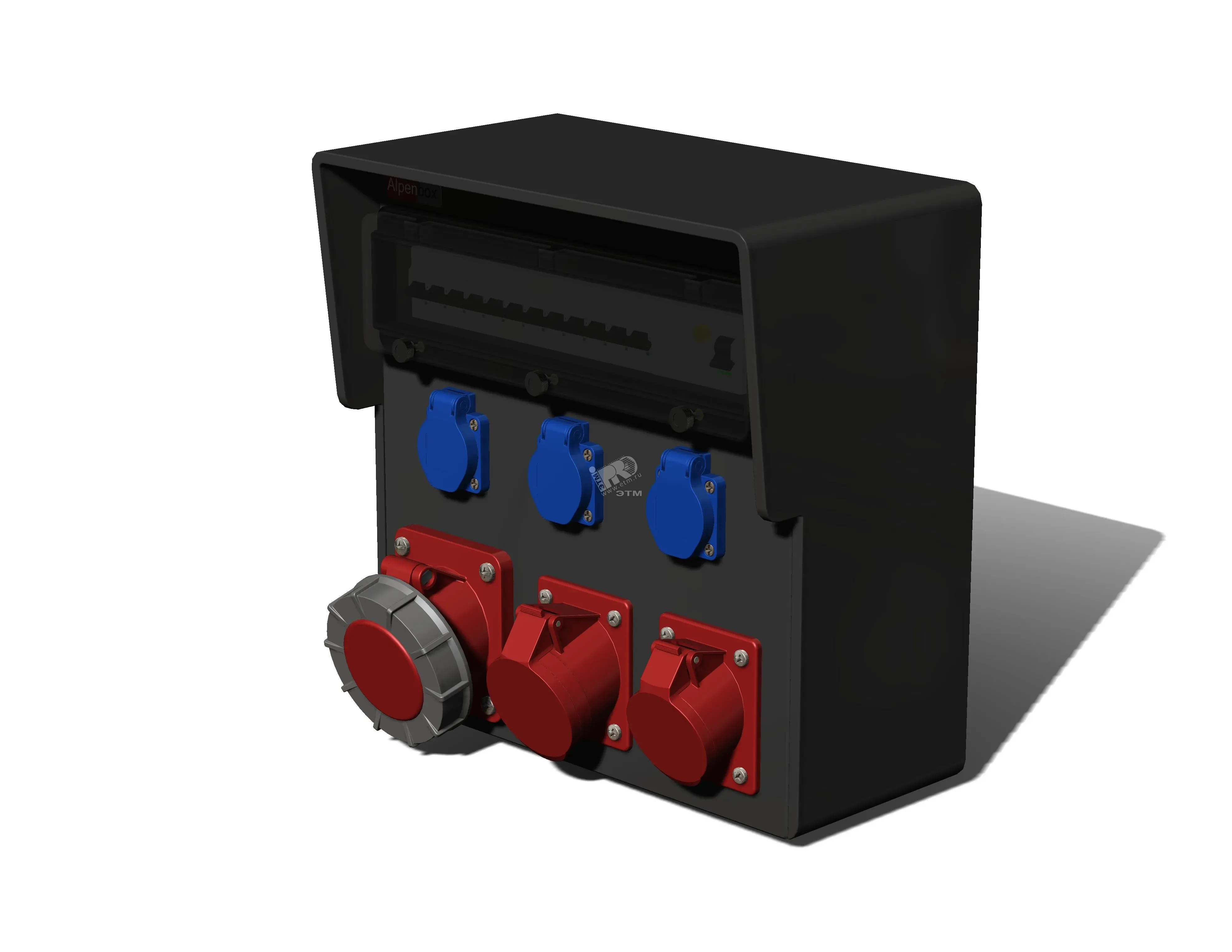 Устройство распределительное настенное твердая резина IP44 63A корпус 370х370х203 AlpenBox 00-00009653