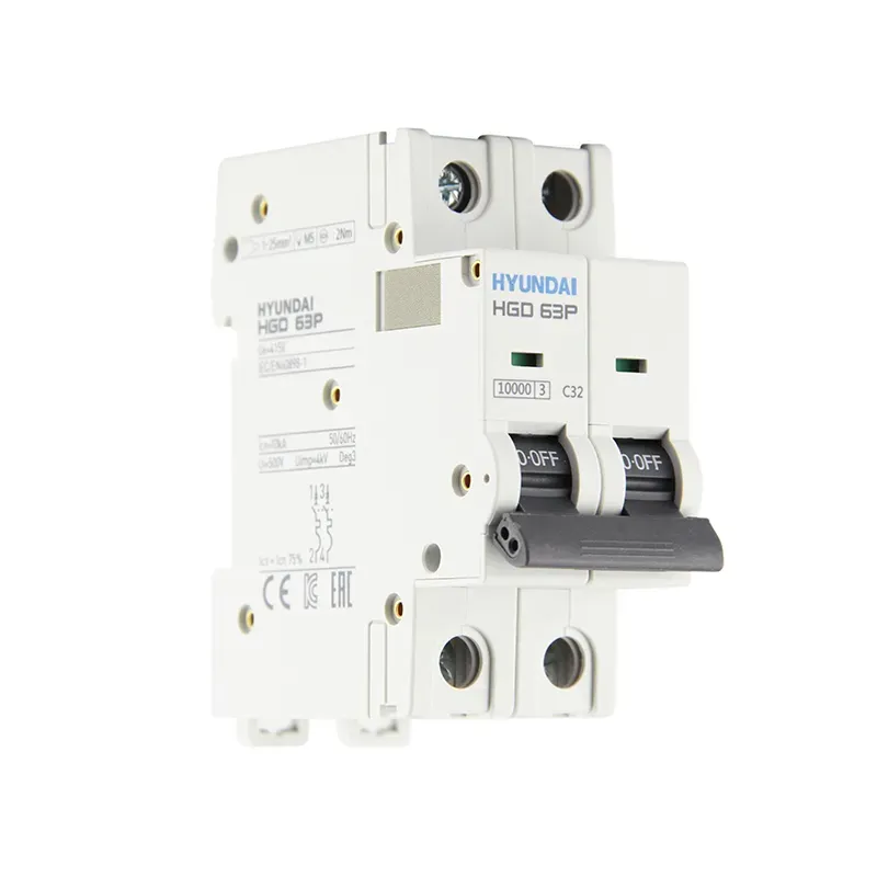 Автоматический выключатель hgd63p 2pmcs0000c 00032 2 полюса, 32а, ток к.з. 10ka, хар-ка c (standard) ЭЛКОМ 13.04.001081