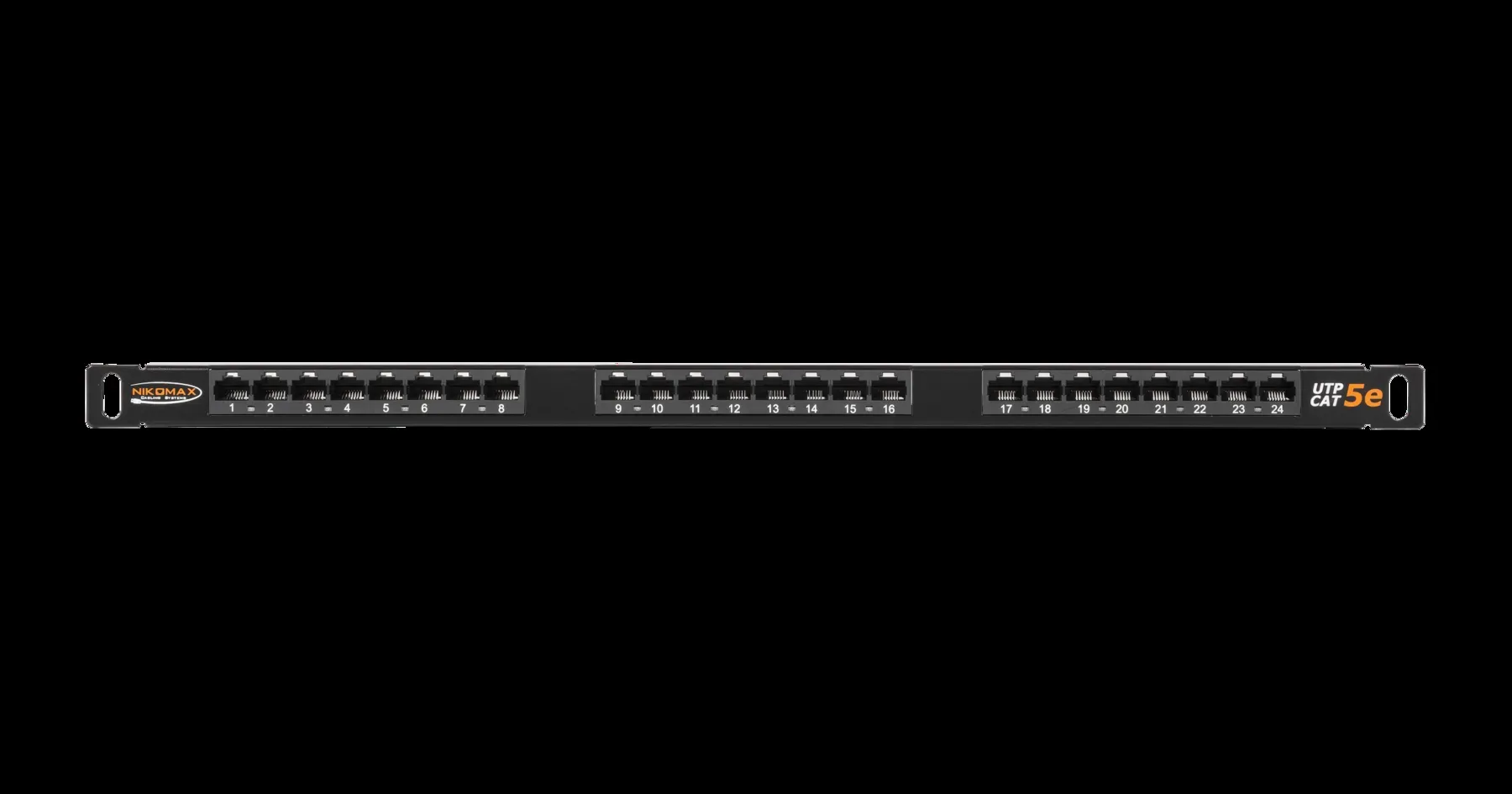 Патч-панель 19'' 0.5U 24 порта Кат 5e RJ45/8P8C UTP черная