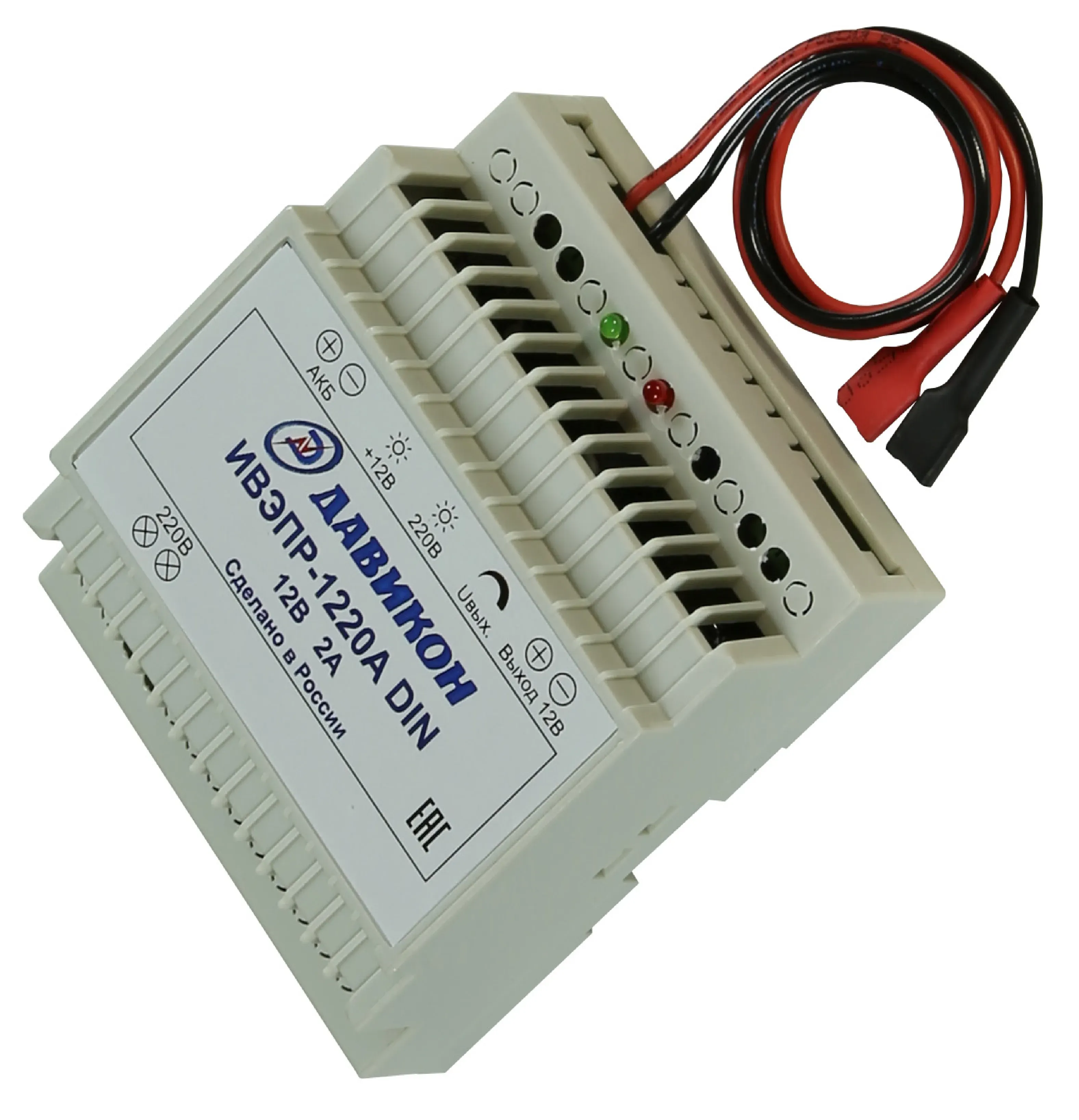 Источник вторичного электропитания резервированный 12В 2А Давикон ИВЭПР-1220A-DIN