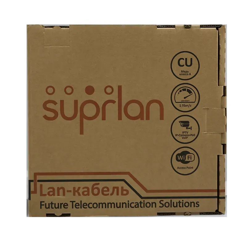 Витая пара SUPRLAN Premium UTP 5e 1x2xAWG24 Cu Нг(А)-LS In. 305м (RUS)