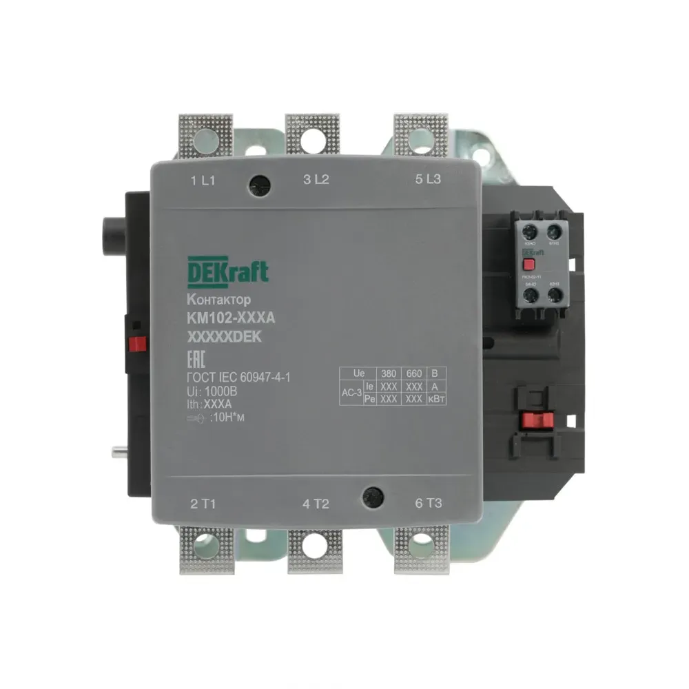 Контактор 400А 110В АС АС3  АС4 1НО+1НЗ КМ-102 SE (Dekraft) 21966DEK