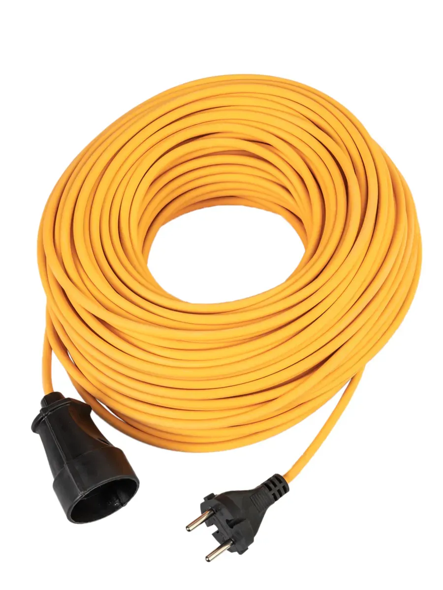 Удлинитель шнур 50м 1 гнездо ПВС 2*0.75 мм 10A 220В 2200Вт Россия УХ10 КОСМОС YSHKsm50m-1g(10A)S