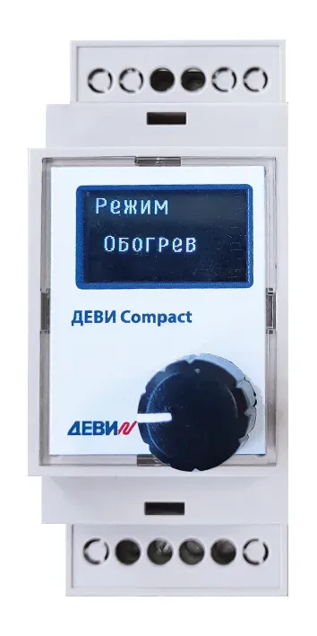 Терморегулятор ДЕВИ Compact на шину DIN, с датчиком температуры на проводе, 16А ДЕВИ 140F5020R