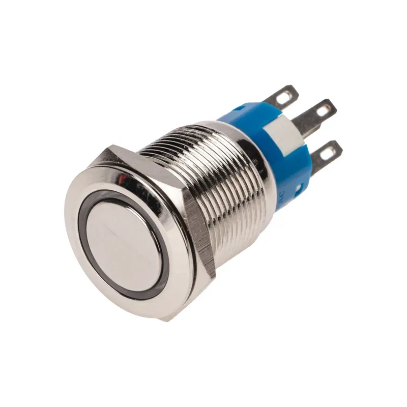 Кнопка антивандальная 19 12В Фикс (5с) ON-OFF/OFF-ON подсв/красная REXANT 36-3420