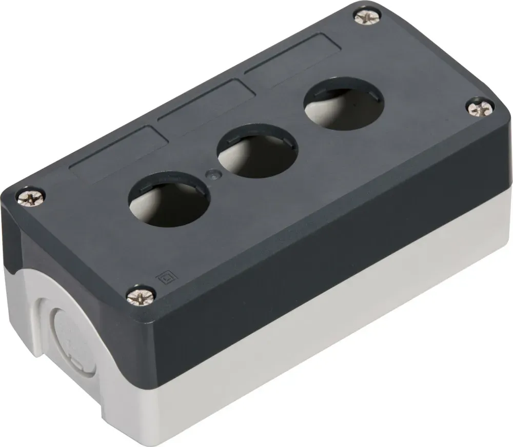 Пост кнопочный SALD03, 3 отверстия, серый SE (Systeme) SALD03