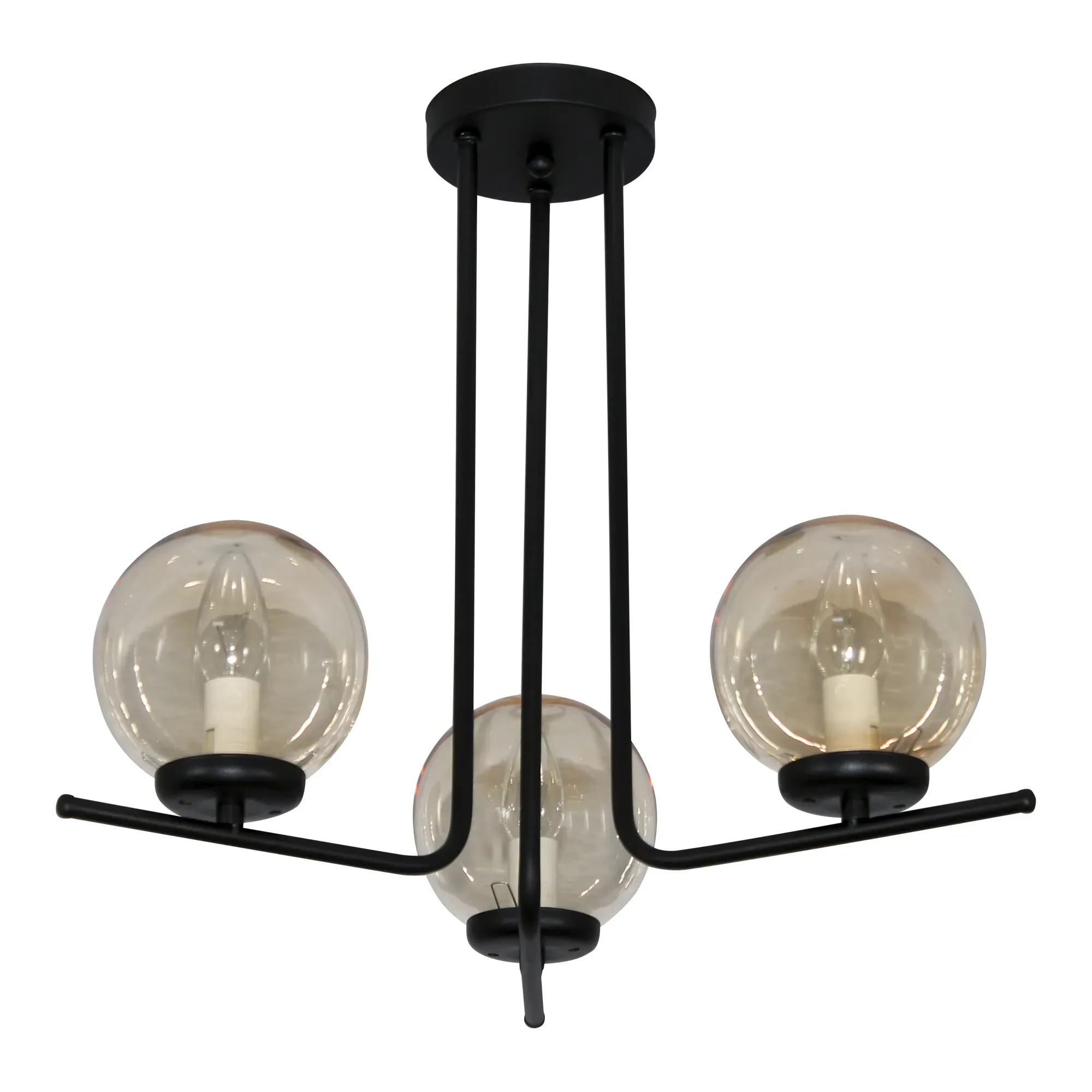 Светильник потолочный НПБ 01-3х40-225 Е14 Лоу 131 черн.муар(Плафон 7590)  [ИМ] ЭЛЕТЕХ 1005405119