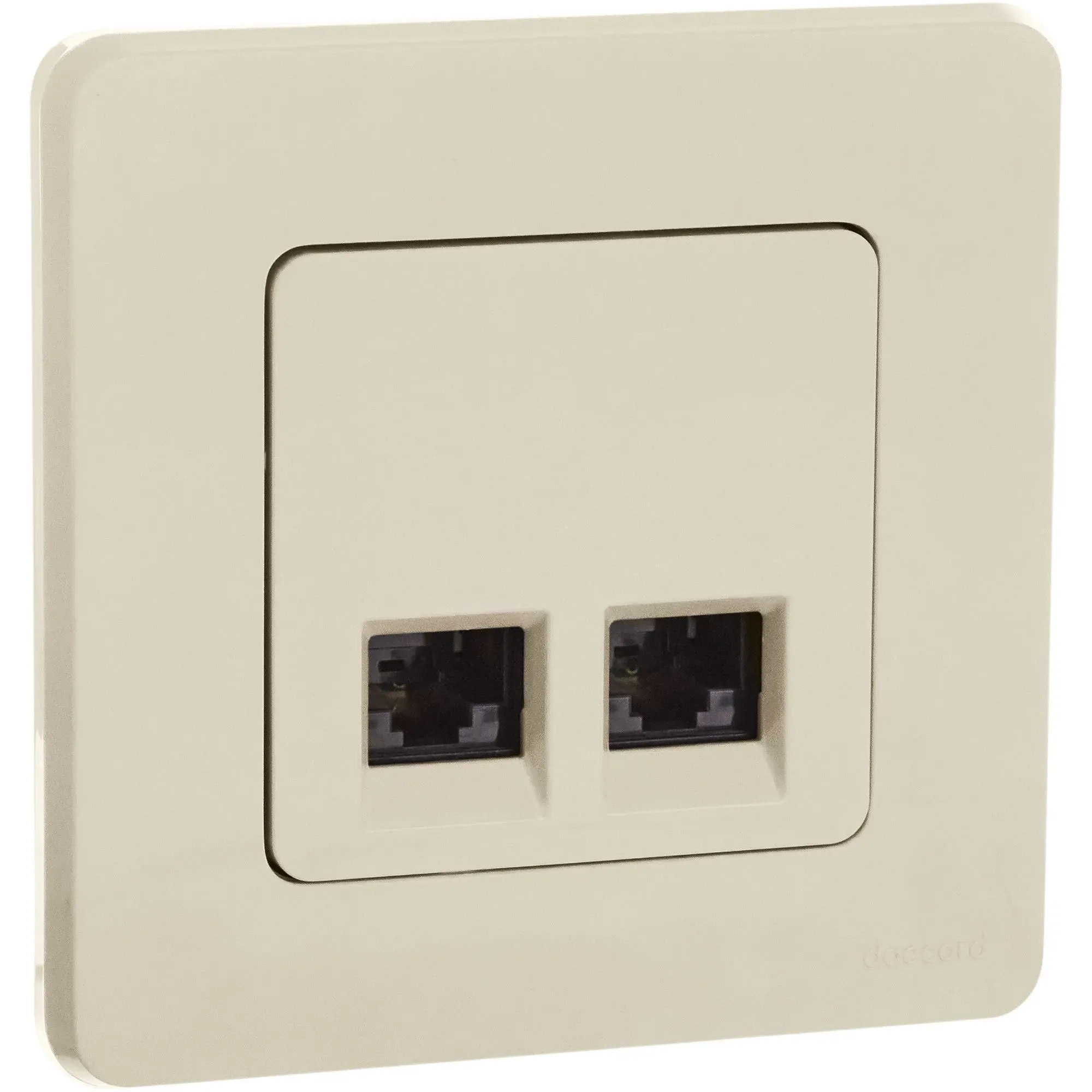 INSPIRIA розетка двойная RJ 45 категория 5e UTP слоновая кость