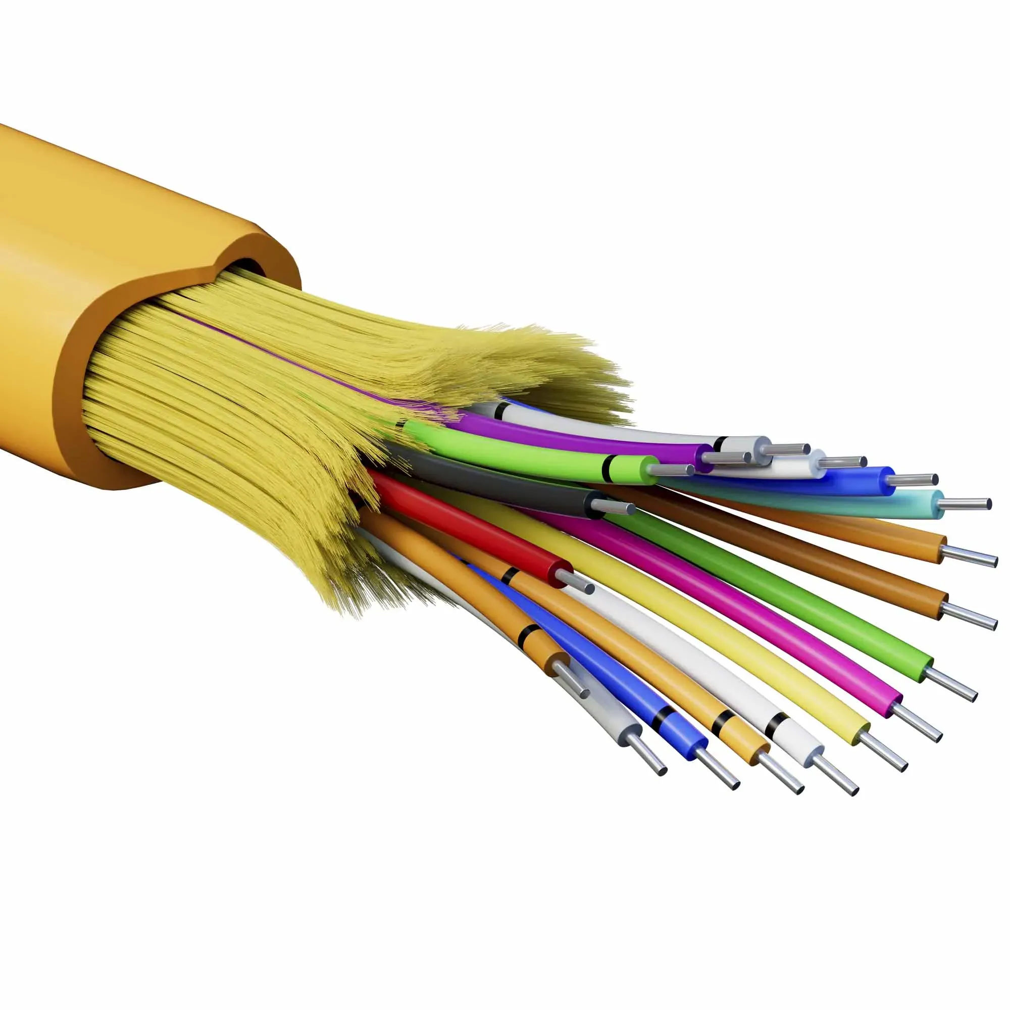 Кабель волоконно-оптический, распределительный, арамидные упрочняющие нити, для внутренней прокладки, нг(A)-HFLTx, 18 ОВ, категорияOM2 (G.651.1) плотный буфер, 0,4 кН, барабан 500 м