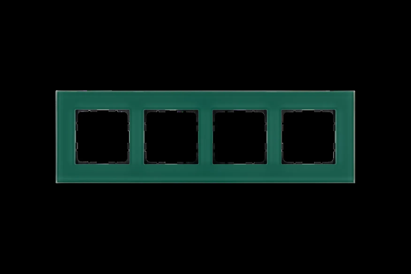 Рамка 4-постовая, стекло цвет Лазурный Jasmart G1004GJ