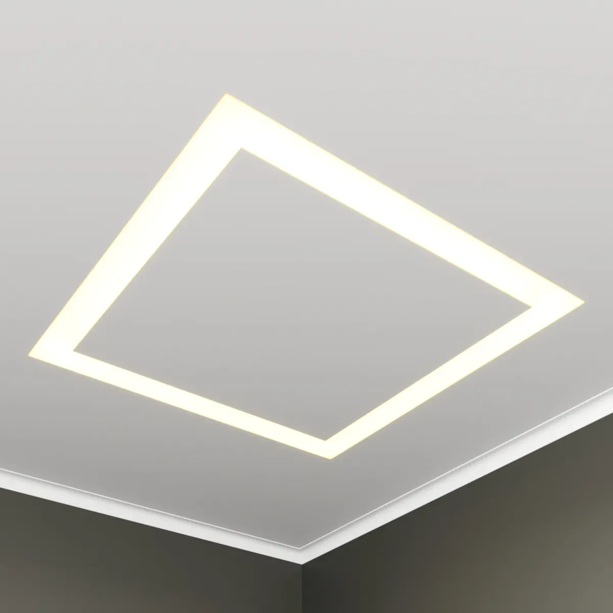 Светильник светодиодный RVE-LBX-HOLE-BOX-930-V (Квадрат с отв. 930х930х100мм S80мм 84Вт встраиваемый 4000K Белый) RVElektro RVE00002979