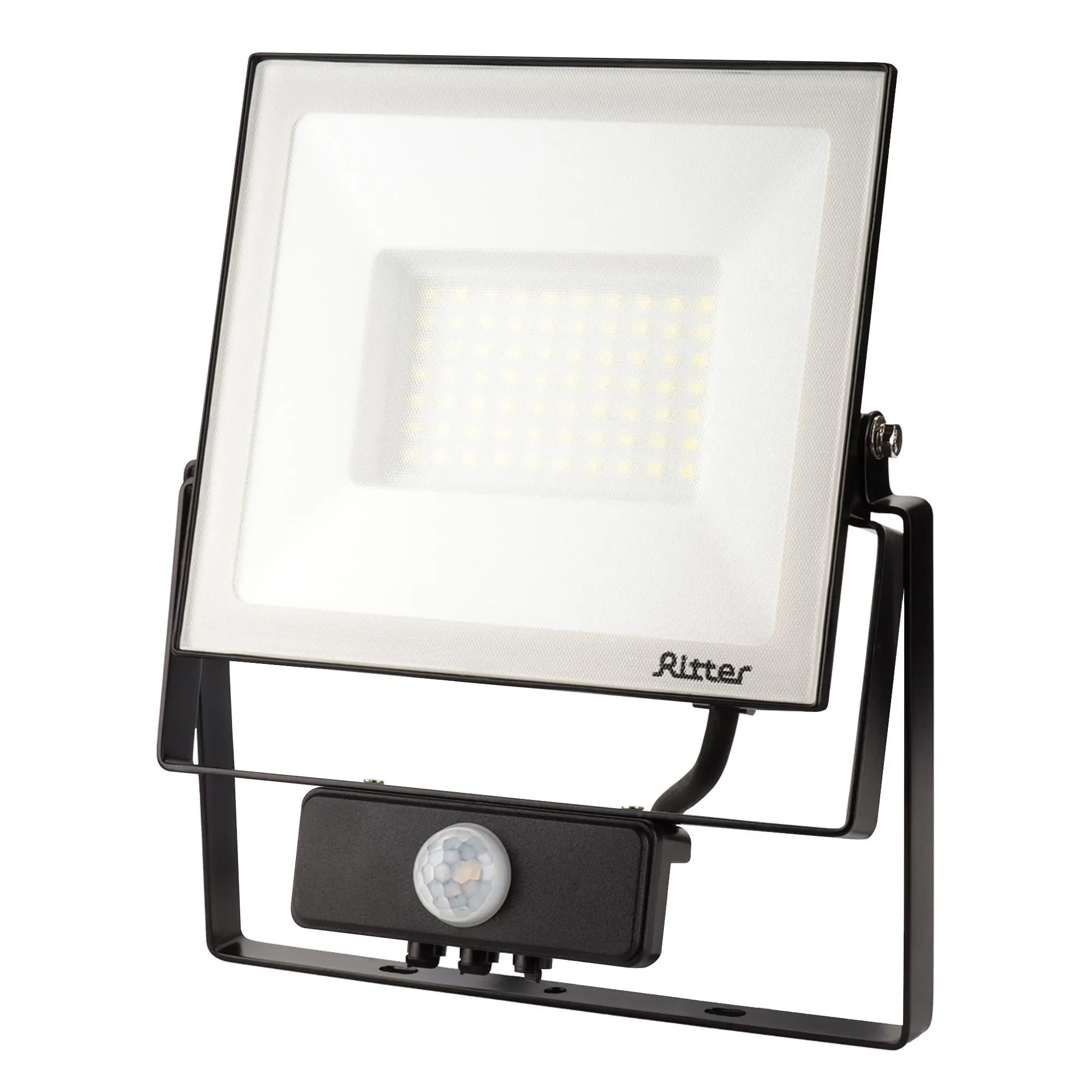 Прожектор светодиодный, серия profi, 230в, 70вт, 6500к, 7000лм, ip65, с датчиком движения, гарантия 5 лет, черный, 53423 9, ritter RITTER 53423 9