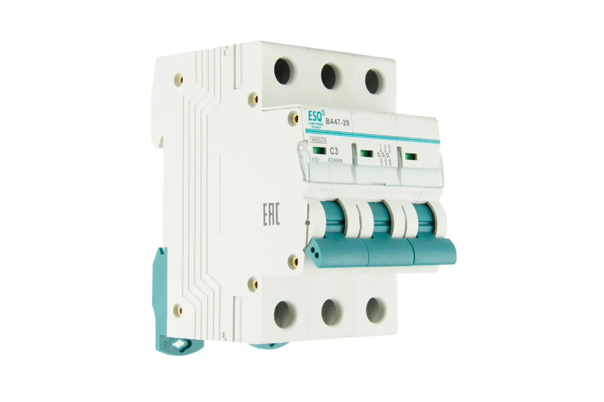Выключатель автоматический ва 47-29_3 полюса 10а ток к.з. 4.5ка хар-ка с ESQ 14.03.01.000020