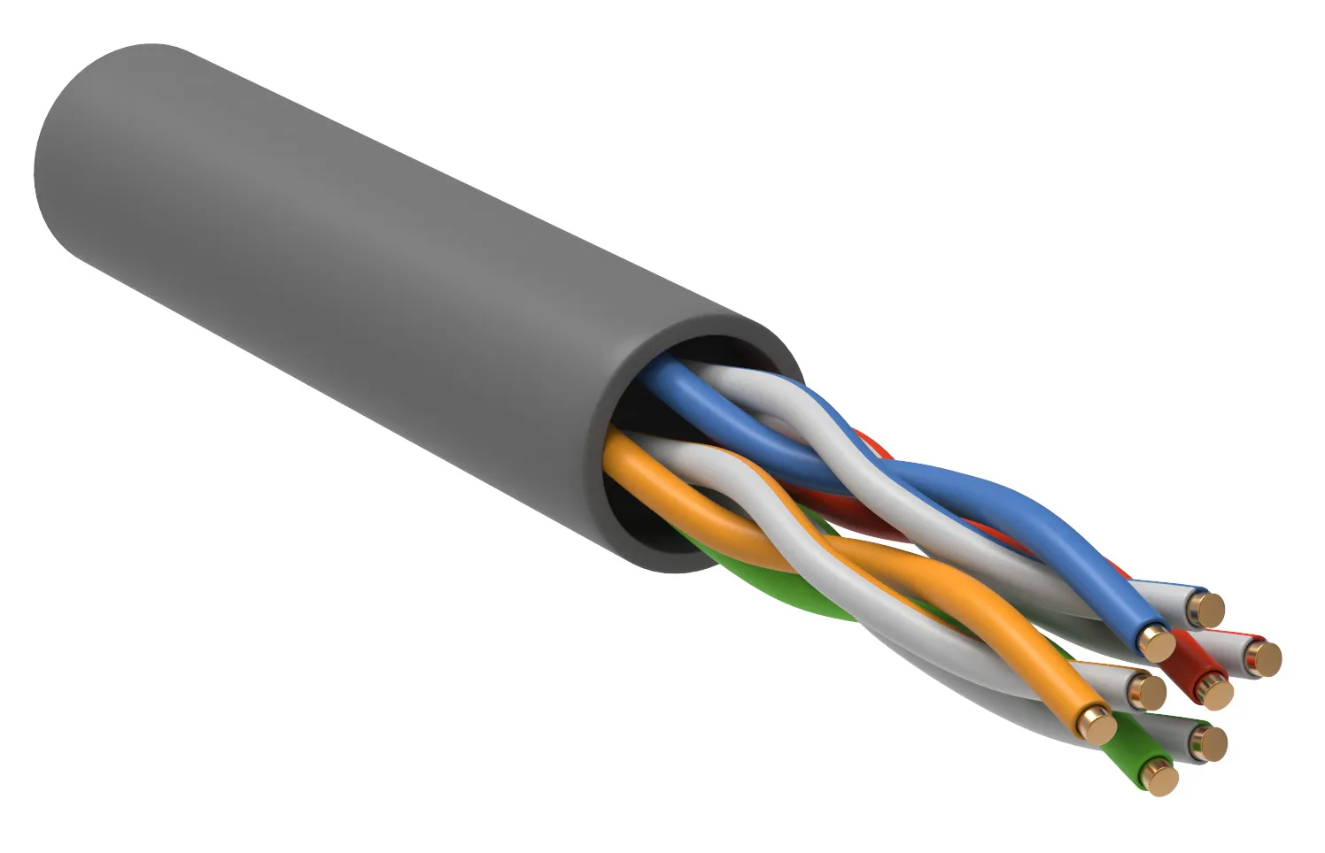 Витая пара U/UTP 5E 4х2х24AWG LSZH серый (305м) РФ/С
