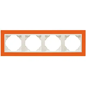 Efapel 90940 TJG 4-х местная рамка, оранжевый/лед Efapel 90940 TJG