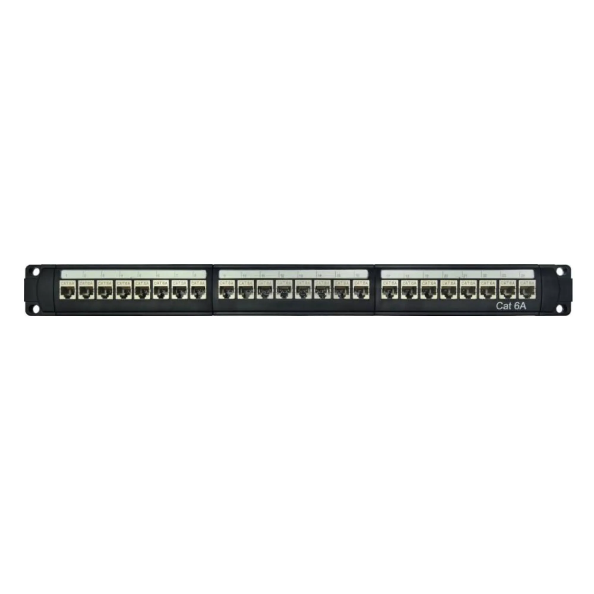 Патч-панель модульная 19'. 1U.CAT6A. 24 порта RJ45. экранированная
