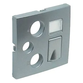 Efapel 90770 TAL Лицевая панель для мультимедийных розеток R-TV-SAT-RJ45/R-TV-SAT-RJ45-SC, алюминий Efapel 90770 TAL