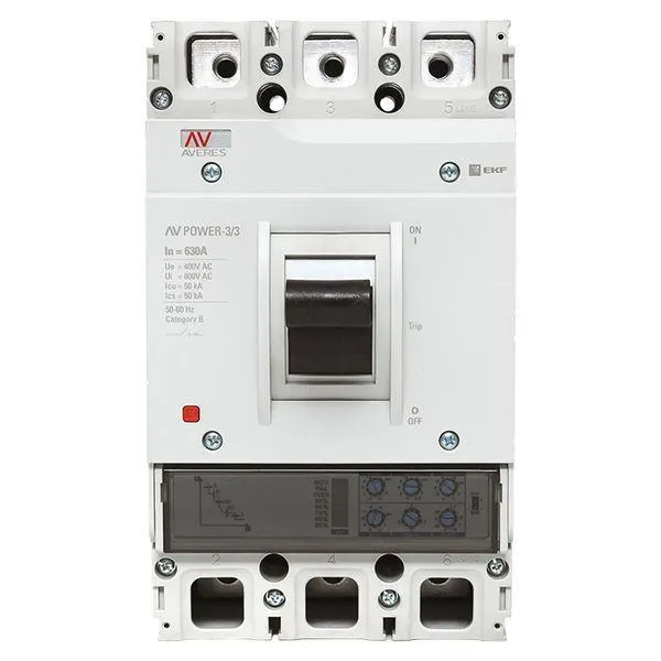 Выключатель автоматический av power-3/3 630а 50ка etu2.0 EKF MCCB-33-630-2.0-AV