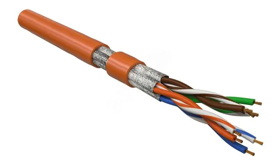 Витая пара U/FTP кат 6 4 пары AWG26 patch IN LSZH нг(А)-HF оранжевый 100м