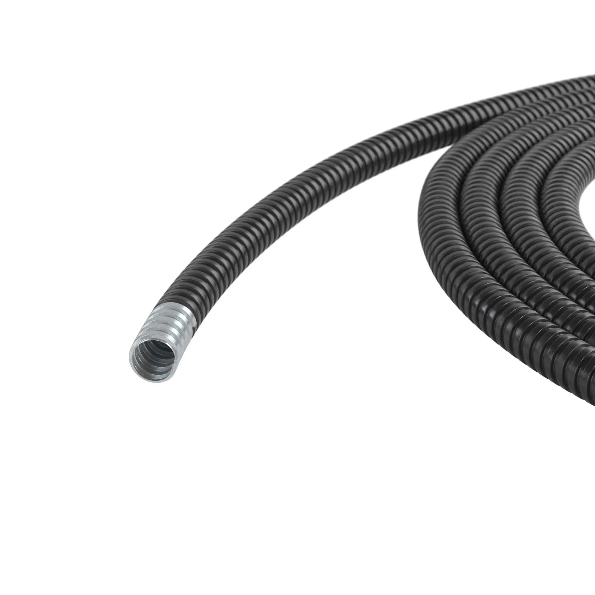 Металлорукав DN 35мм в гладкой ПВХ изоляции, Dвн  35,0 мм, Dнар 43,0, 25м, цвет черный DKC 6071R-035n