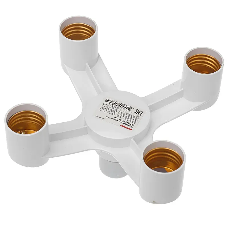 Разветвитель цокольный Е27-4хЕ27 (поворотный цоколь) белый REXANT 11-8862