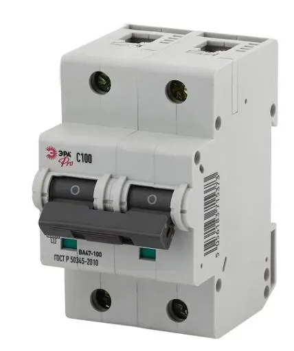 Автоматический выключатель ва 47-100 2р 25а 10 ка   кривая с ЭРА Б0048863