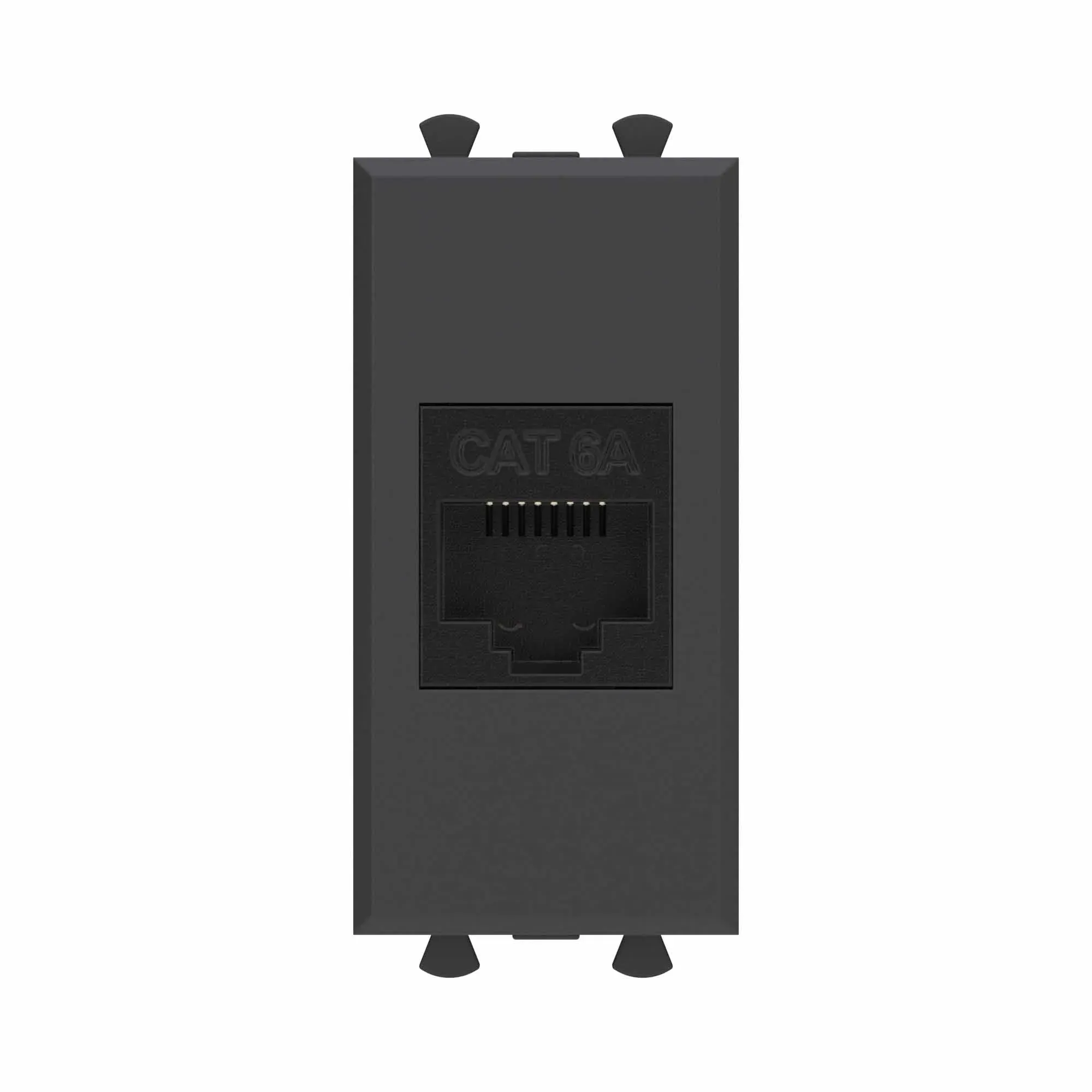 Avanti Компьютерная розетка RJ-45 без шторки модульная, кат.6А,  Черный матовый, 1 модуль DKC 4412671