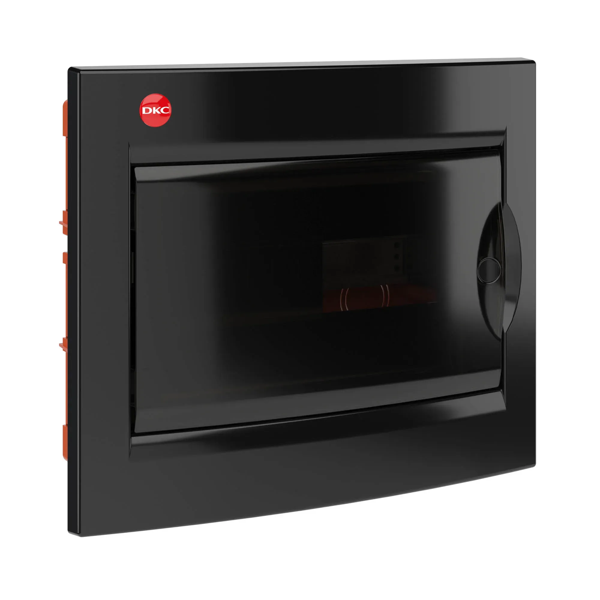 Щиток встраиваемый с дверцей 12 мод.,ip41, черный, с клеммным блоком 63а ДКС RB12B4TBD