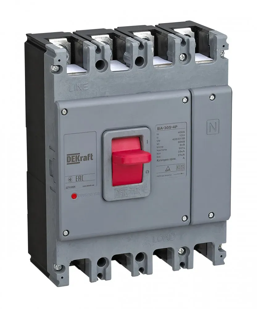 Силовой авт. выкл. 4P 250А 35кА ВА-305 SE (Dekraft) 22790DEK